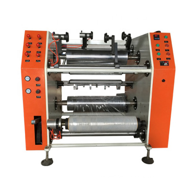 Stretch Film Slitter Rewinder Machine Hochausgang REWINGING PVC CLING Film Tape Rückspulenmaschine